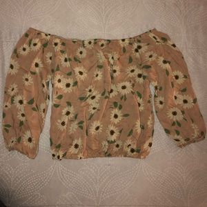 Off the shoulder crop top